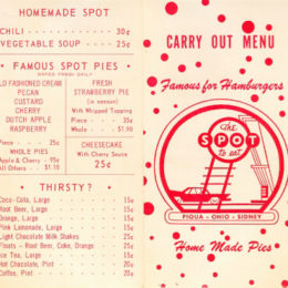 1960 menu